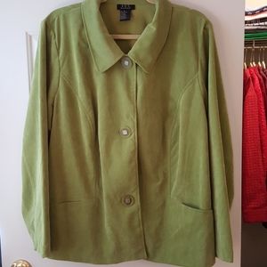Rqt woman green corduroy blazer